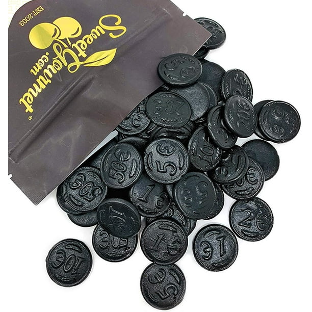 SweetGourmet Premium Dutch Licorice Salted Licorice Coins Bulk Candy