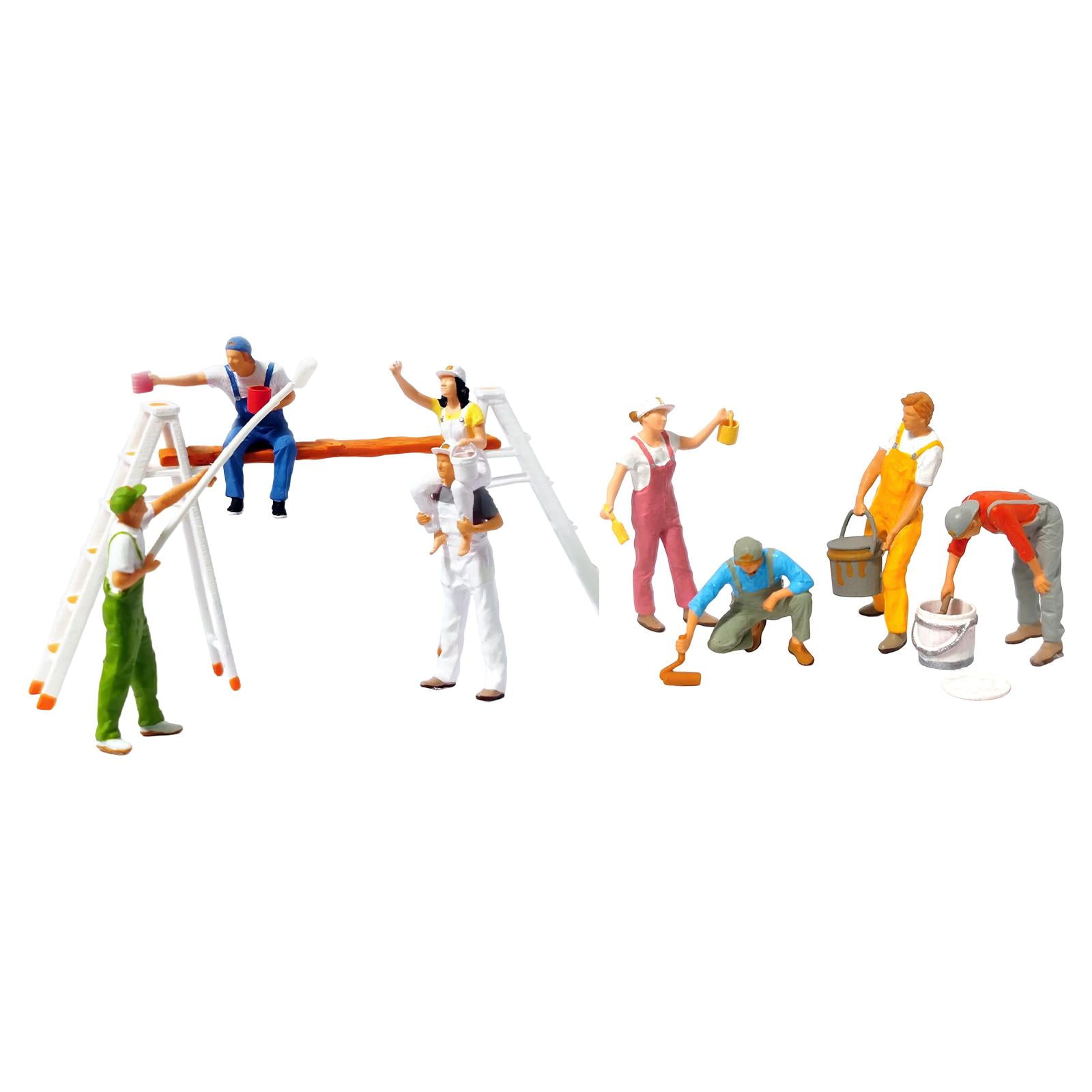 LeeQinersw Miniature Figures Model Characters Miniature Workers Painters Hand-Painted Resin 1 87