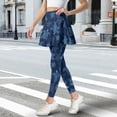 thumbnail image 2 of SCRAWLGOD Sea Turtle Blue Women's Modest Short Skirt with Attached Leggings Pocket Stylish Golf Skirted Leggings Breathable Stretchy Yoga Skirt for Hiking Running, XS, 2 of 7