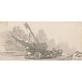 thumbnail image 2 of Paul Sandby 18x11 Gold Ornate Wood Frame and Double Matted Museum Art Print Titled - Cart Bearing a Large Tree Trunk, 2 of 4