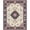 Blue Pink Ivory, Pattern 3, variant on ODIKA Medallion Oriental Vintage Floral With Maximalist Vine Border Stain Resistant Low Profile for Dorm Room, Small Living Apartment