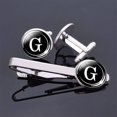 thumbnail image 1 of Clip de broche de barra de corbata de corbata simple de tono metálico para hombre, el mejor regalo de Navidad con gemelos (g) Feliz Sencillez, 1 of 1