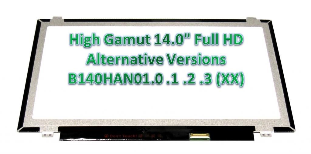 AU OPTRONICS B140HAN01.2 LAPTOP LCD SCREEN 14.0" Full-HD DIODE (SUBSTITUTE REPLACEMENT LCD SCREEN ONLY. NOT A LAPTOP ) - image 2 of 4
