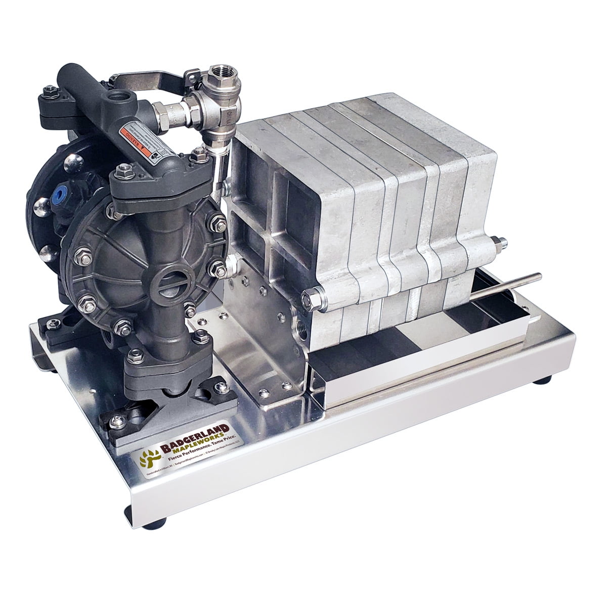 7" Aluminum Filter Press for Maple Syrup with Air Pump, 6Filters
