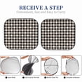 thumbnail image 6 of Haiem Black Plaid Heart Car Windshield Sun Shade (2 Pieces) Foldable Windshield Sun Shade Car Accessories for Truck SUV Pickup-Small, 6 of 7