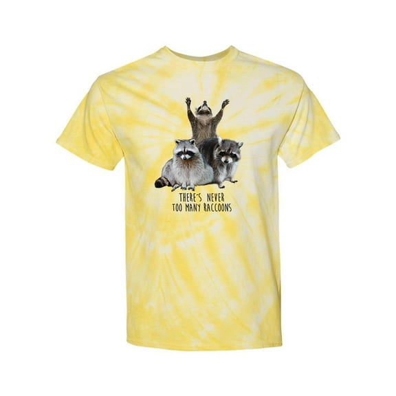 Never Too Many Raccoons Tie Dye Cyclone Men -Smartprints Designs, Male Large