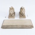 thumbnail image 2 of Luxen Home 39in. MgO Lion Decorative Garden Bench, 2 of 9