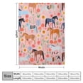 thumbnail image 4 of ONETECH Pink Cartoon Horse Blanket Cartoon Throw Blanket for Couch, Kids Plush Fleece Blanket Super Cozy Soft Flannel Blanket Decorative Fuzzy Throws, 4 of 6