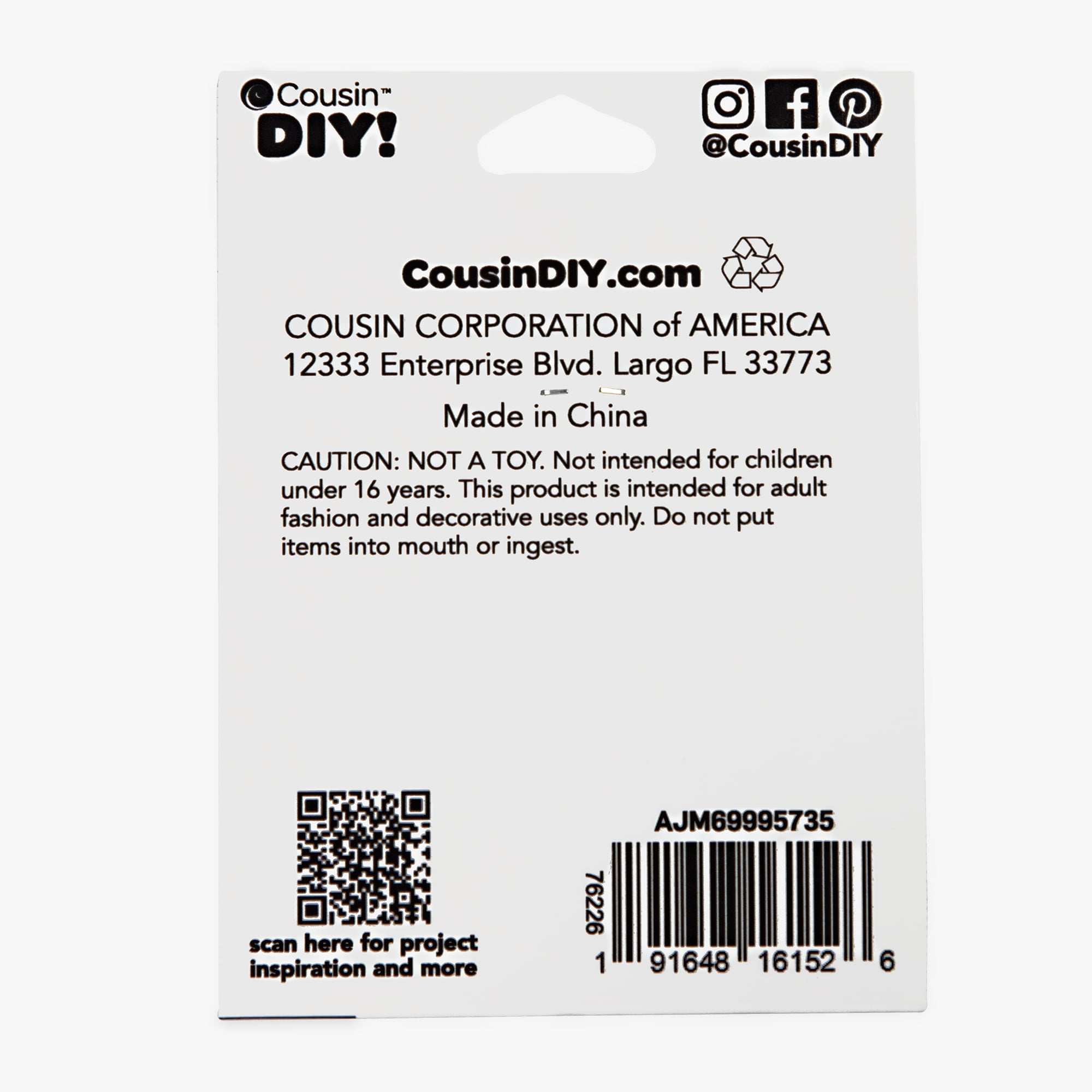 Cousin DIY 50 Piece Sewing Charms, Silver Finish, Metal, 0.08 lb, Unisex, Adult -Model 69995735