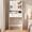Type F, variant on Satifur Vanity Set with Lighted Mirror, Women Dressing Desk with Drawers & Charging Station, Adult Makeup Vanity with Shelves, White