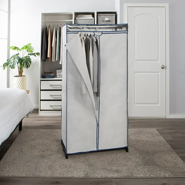 Simplify, organizador, para ropa y accesorios, resistente, barra para colgar, fácil de montar en armario portátil blanco de 36 pulgadas de ancho