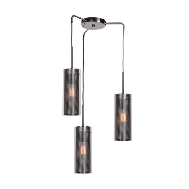 63988-BCH-CLR 19 in . Multis 3 Light Black Chrome Pendant Ceiling Light
