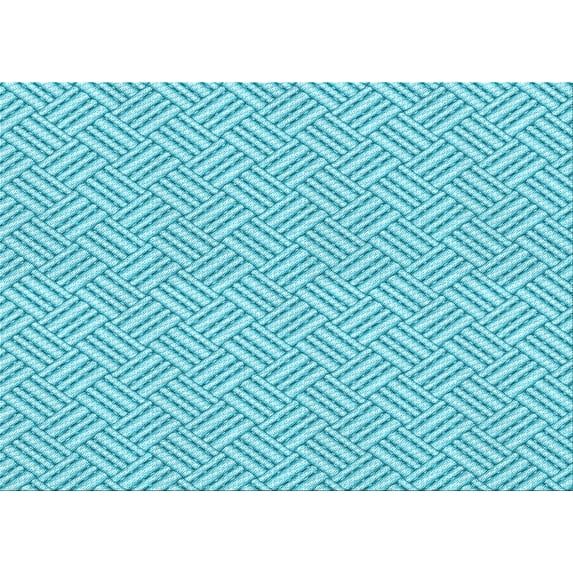 Ahgly Company Indoor Rectangle Patterned Dark Turquoise Green Area Rugs, 8' x 12'