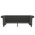 DHP Dante Upholstered Futon, Convertible Sofa Bed & Couch, Gray Velvet