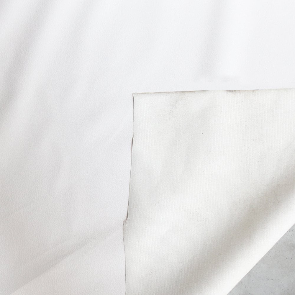 Upholstery Premium Vinyl PVC Textile Faux Leather Fabric Sheets White