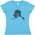 thumbnail image 3 of Inktastic Alaska Silhouette Mandala Women's V-Neck T-Shirt, 3 of 5