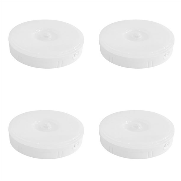 4X Sensor de Movimiento PIR Luz de Noche LED LáMpara de Noche Regulable Recargable por USB para Armario Luz de Armario InaláMbrica, Luz