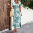 thumbnail image 2 of 2024 New Women‘s Dresses Floral Print Summer Elegant Midi Dresses Vacation Feamle Dress Fashion Oversized Clothes Plus Size, 2 of 7