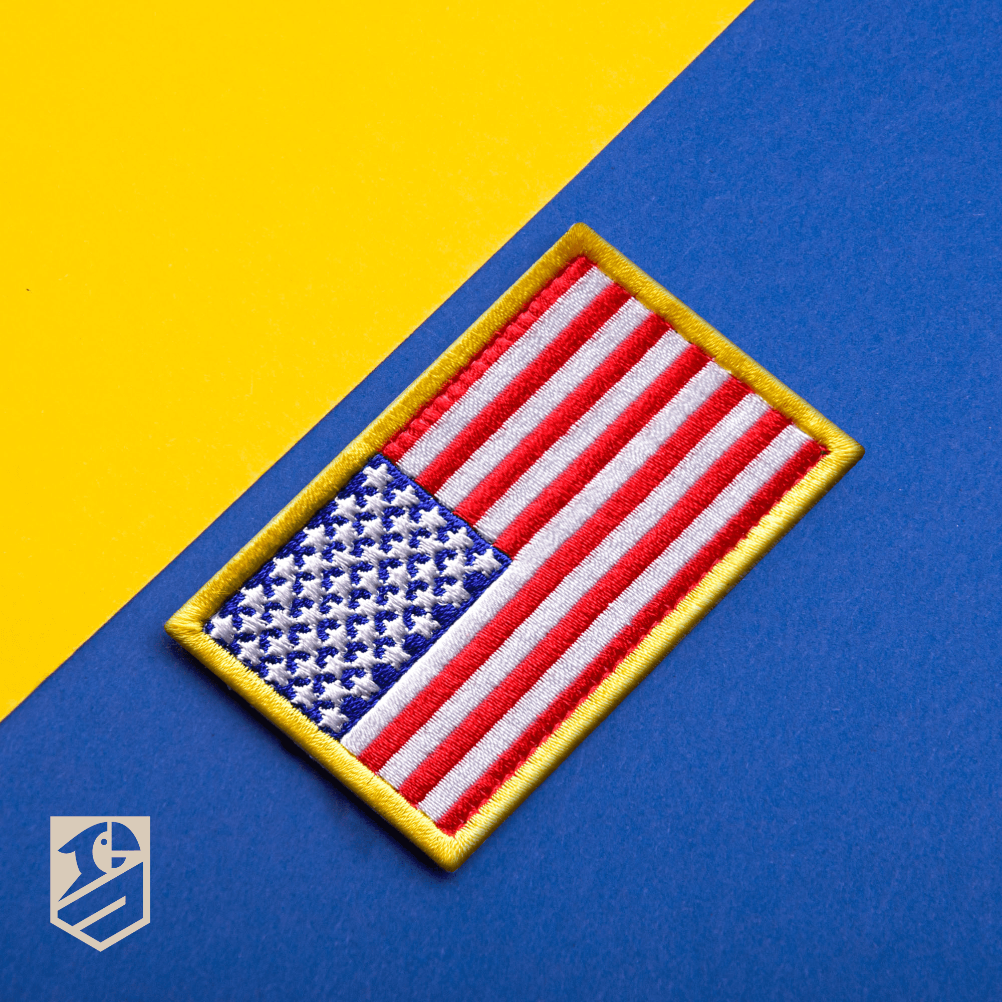 Bluyellow 10Pcs American Flag Patch Set - Embroidered Tactical Patches with Hook and Loop Fastener for Backpacks, Vests, Jackets, and Dog Harnesses - Durable USA Flag Patches, Sew-On Option, 2x3"