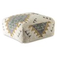 thumbnail image 1 of Lyssa Pouf Ottoman en Tissu Jacquard Multicolore, 1 of 5