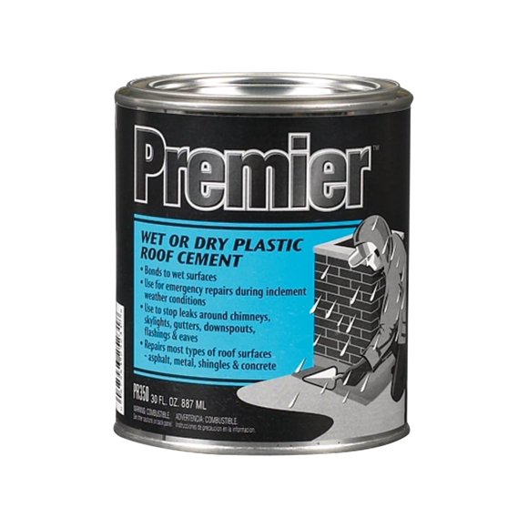 Henry, W.W. Co. PR350030 Henry Premier Wet or Dry Black Plastic Roof Cement, 30 Oz, Assorted, 12 g