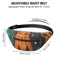 thumbnail image 3 of Fanny Pack Halloween Colorful Jack Lanterns Waist Pack Bag,Running Cross Bag,Waterproof Large Fanny Packs for Women Men for Travel Running Hiking Cycling, 3 of 6