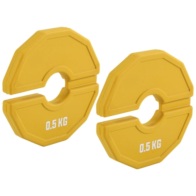 2PCS Gym Micro-Type Plates Dumbbell Fractional Weight Plate Rubber Fractional Weight Plates Add-on Aperture 35mm 0.5KG