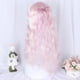 thumbnail image 2 of Humano Cabello Pelucas para Mujeres 26 Rosa Rizado Peluca con Peluca Gorra, 2 of 6