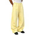 thumbnail image 7 of Men's Casual Pants Comfortable Wide Leg Long Pants Solid Color Sanitary Pants for Man, 7 of 7