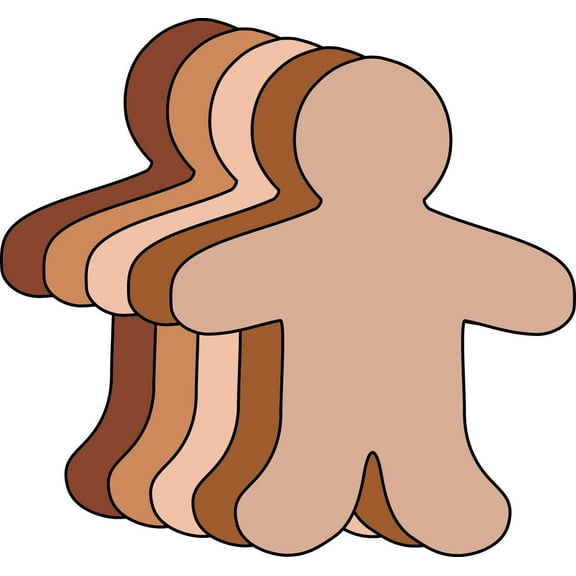 SHAPES ETC. Person Multicultural Creative Cut-Outs- 3”