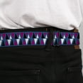 thumbnail image 4 of Buckle-Down Belt, Seatbelt Buckle Belt, Peaks Turquoise Fuchsia Black White, 34 to 52 Inches, 4 of 9