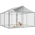 thumbnail image 2 of Haverchair Large Outdoor Dog Kennel, Heavy Duty Dog Kennel with Water&UV-Resistant Proof, Galvanized Steel Dog Pens Outside Dog House for Dog Run,Playpen (90" L x 90" W x 63" H)(90"L x 90"W x 63"H), 2 of 7