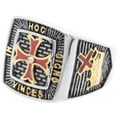 thumbnail image 4 of Masonic Rings Knights of Templar Ring. Red Cross In Hoc Signo Vinces Steel, 4 of 4