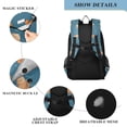 thumbnail image 4 of FORMRS Unisex School Backpack 17" Student Travel Bag with Laptop Compartment, Capybaras Swimming, 4 of 7