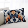 thumbnail image 2 of Navy Blue Burnt Orange Throw Pillow Cover 20 x 26 Inch Decorative Pillow Cover Geometric Retro Abstract Lumbar Pillowcase Seasonal Rectangle Cushion Case for Couch Sofa Bed Living Room, 2 of 7