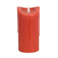 thumbnail image 1 of Melrose Bougie Pilier Sans Flamme Éclairée à LED Rouge-Orange de 7 Pouces avec Flamme Mobile, 1 of 1