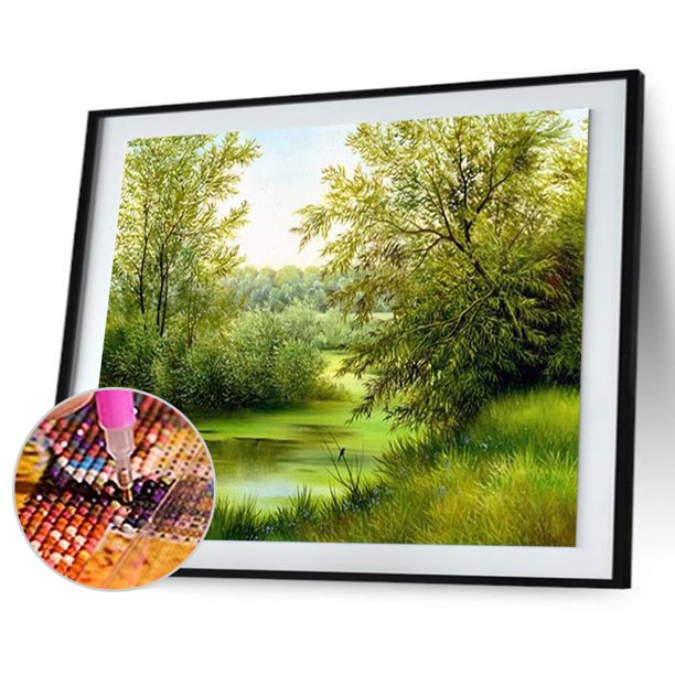 Cuadros Decorativos 5D bricolaje cuatro estaciones paisaje completo taladro diamante pintura bordado Likrtyny embutido en tela
