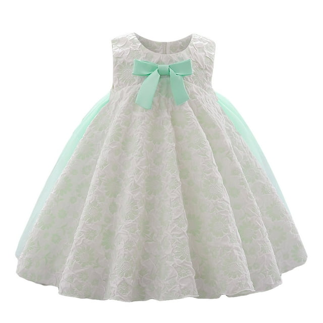 Robes Formelles pour Enfants Filles Robe de Bal Sans Manches Robe en Tulle pour Tout-Petits Robes pour Petites Filles 12-18 Mois