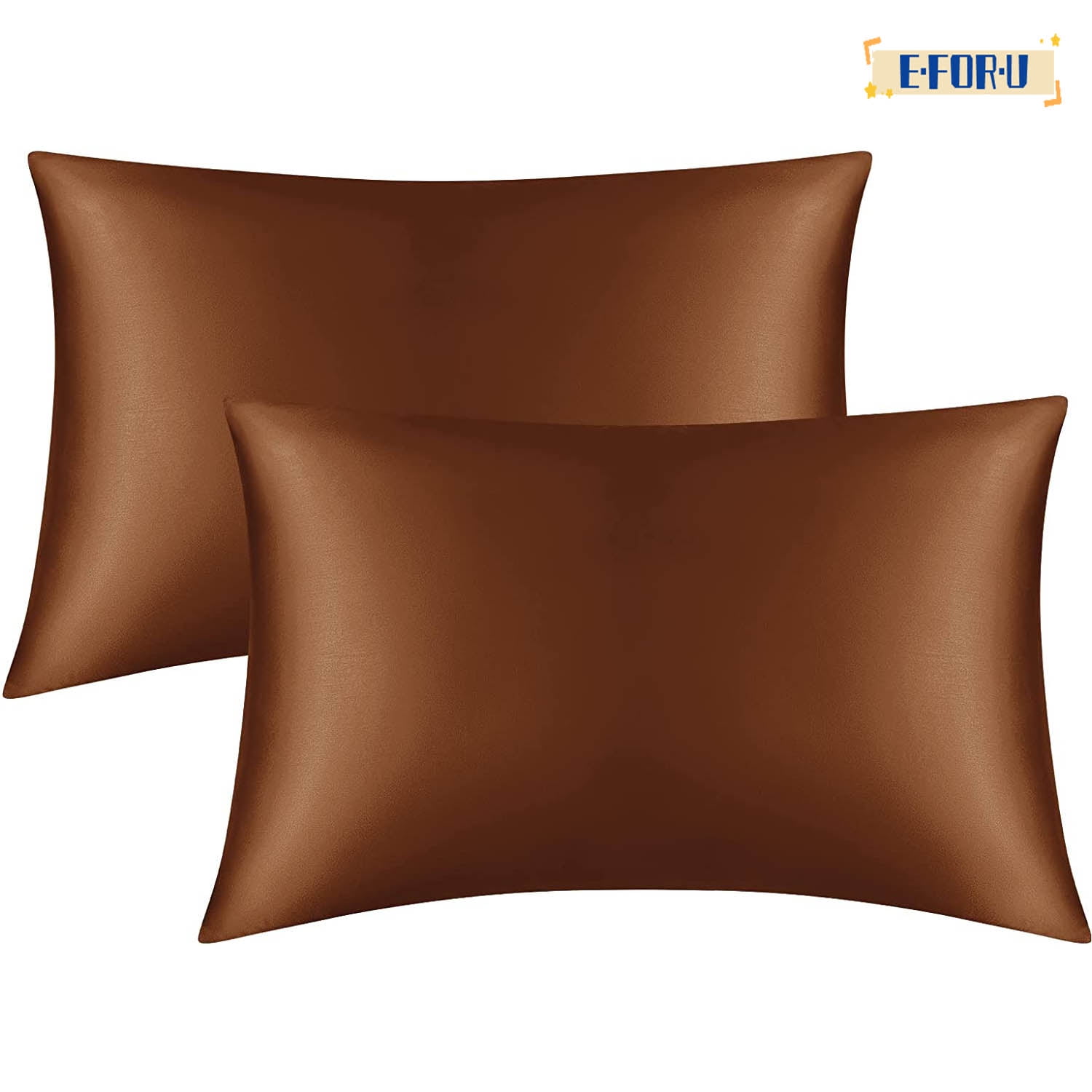 Satin Pillowcase for Hair and Skin, Set of 2 Silk Pillowcase Standard Satin Pillowcase with