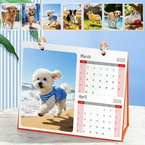 Eespoir 2026 Pet Lovers Calendar, 12 Monthly Human Friend Photos, Ideal Gift for Furry, Personalized Calendar for Home and Office(A)