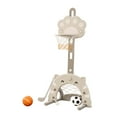 thumbnail image 1 of Juego de aro de baloncesto 3 en 1, juego familiar, soporte de baloncesto para fiestas, hogar y patio Gris, 1 of 8