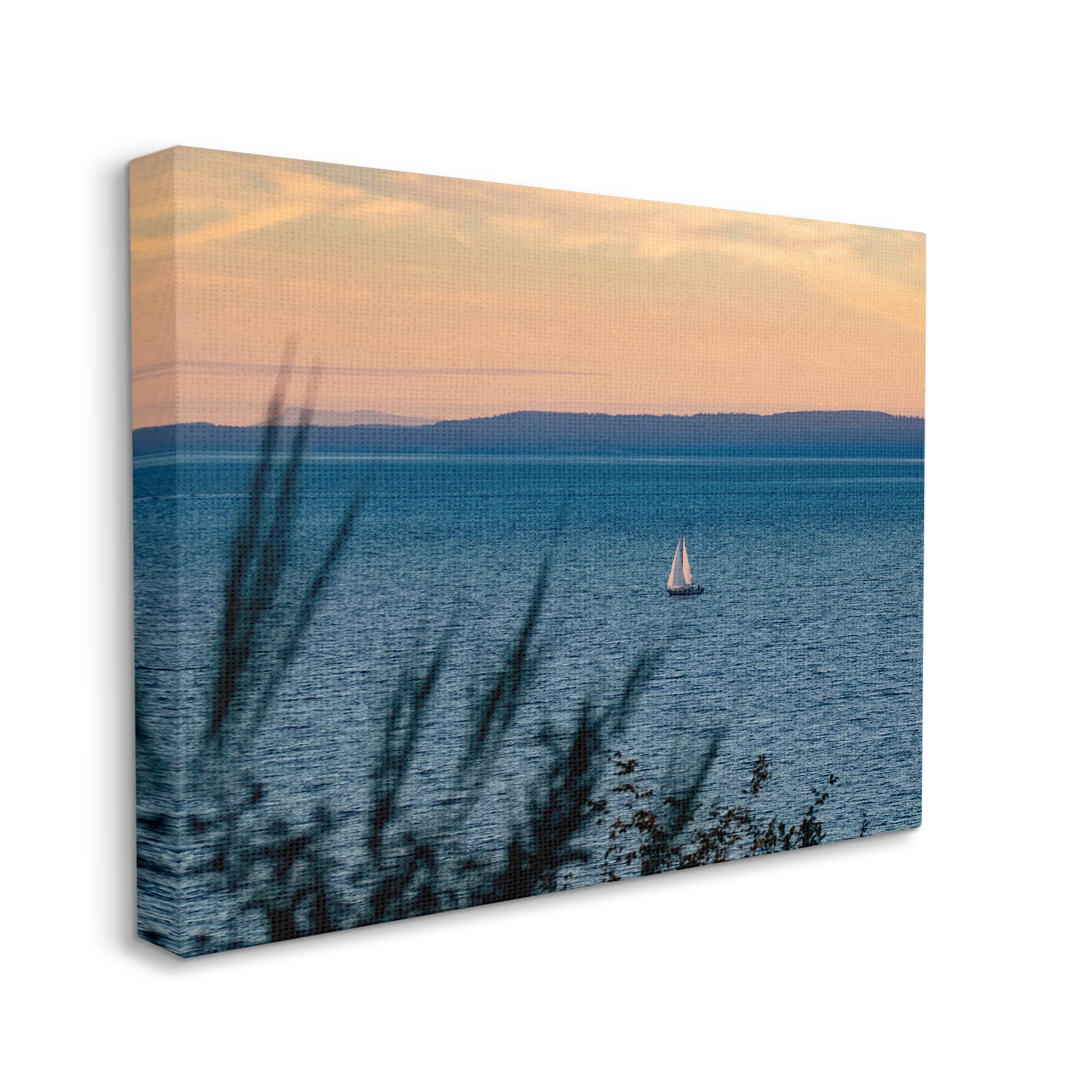 Stupell Industries Sailboat at Sunrise Horizon Photograph Gallery Wrapped Canvas Print Wall Art, Design by Lil' Rue