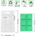 thumbnail image 2 of Wax Melt Containers Bulk 50 Pack Wax Melt Clamshell Packaging Clear Plastic Wax Melt Molds for Candle Making (Square Shape), 2 of 5