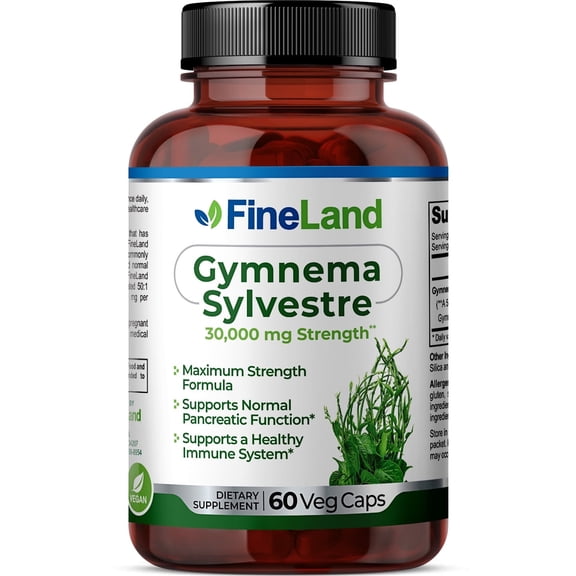 Fineland Vitamins Gymnema Sylvestre Immune Function 60 Count 60 Capsules