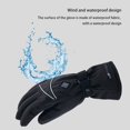 thumbnail image 3 of 1 Pair Skiing Gloves Elastic Wrist Strap Adjustment Cozy Waterproof Wide Application Keep Warm Polyester Touch Screen Heating Glo, 3 of 10
