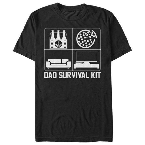 Men's Lost Gods Father's Day Survival Kit  Graphic Tee Black 2X Large