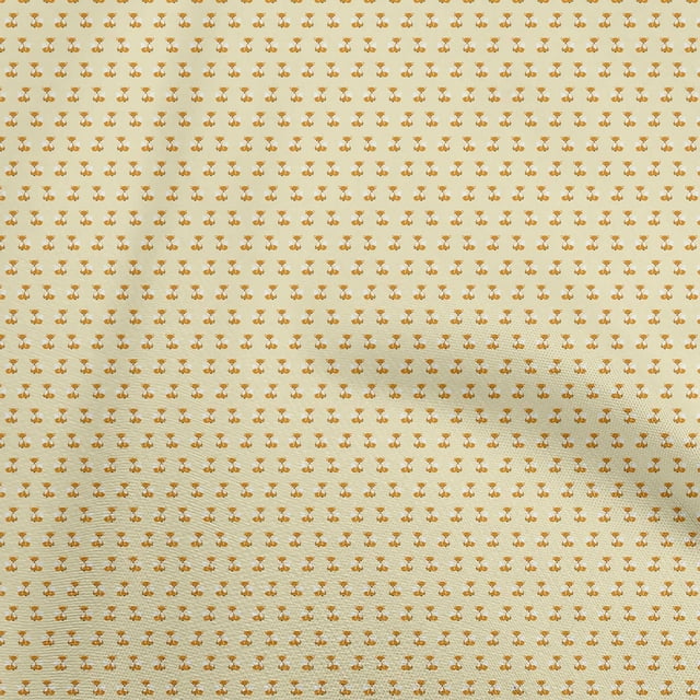oneOone Rayon Light Yellow Fabric Animal Craft Projects Decor Fabric Printed By The Yard 56 Inch Wide