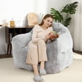 thumbnail image 3 of Zzistar Giant Bean Bag Chair Sofa, Hign Density Foam Filled Sofa Chair with Armrest, Large Bean Bag Couch for Adults and Kids, Light Gray, 3 of 7