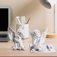 thumbnail image 3 of 2 estatuas de ángeles de querubines, resina hecha a mano, regalos de cumpleaños, adornos de Navidad, escultura para interior y exterior, Baoblaze Querubines Ángeles Estatuas, 3 of 8
