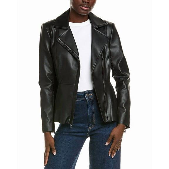 Via Spiga womens Scuba Jacket, XL, Black
